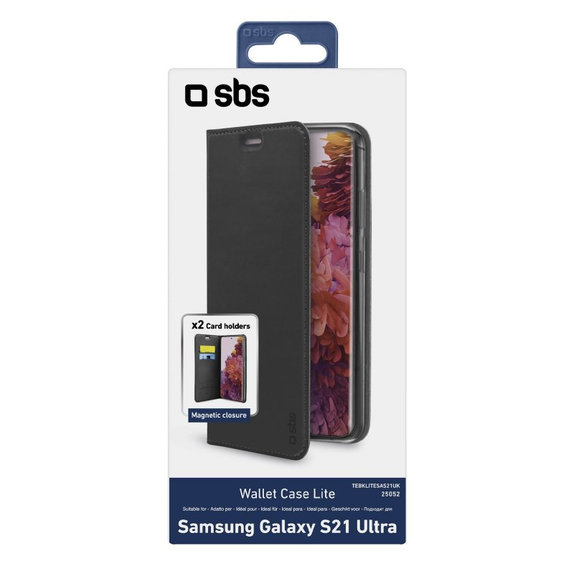 SBS - Tok Book Wallet Lite - Samsung Galaxy S21 Ultra, fekete