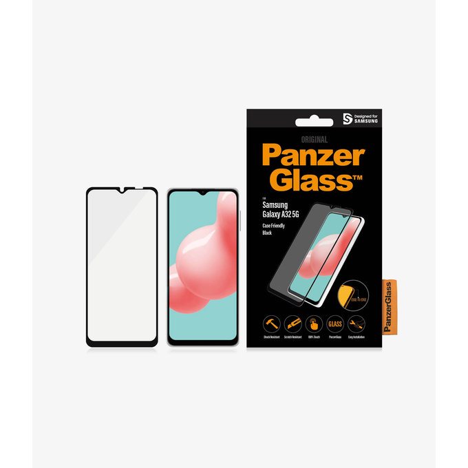 PanzerGlass - Edzett Üveg Case Friendly - Samsung Galaxy A32 5G, fekete