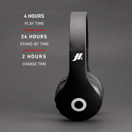 SBS Music Hero - Sztereó vezeték nélküli fejhallgató mikrofonnal, fekete