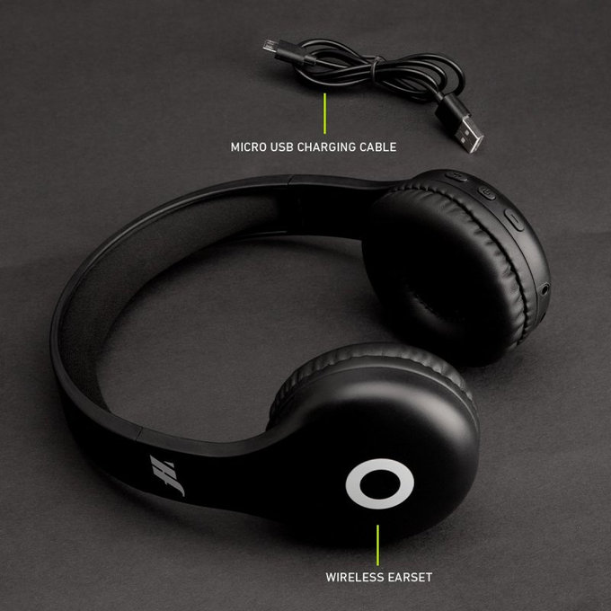 SBS Music Hero - Sztereó vezeték nélküli fejhallgató mikrofonnal, fekete