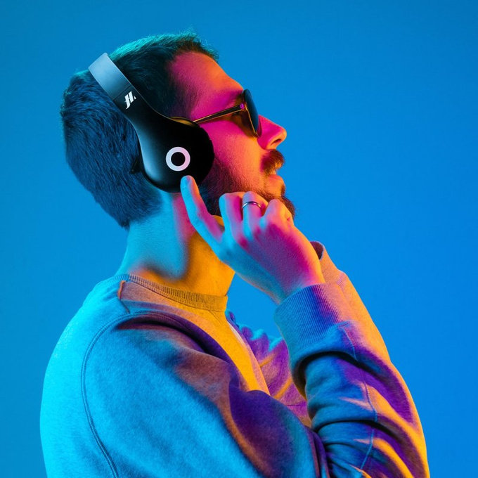 SBS Music Hero - Sztereó vezeték nélküli fejhallgató mikrofonnal, fekete