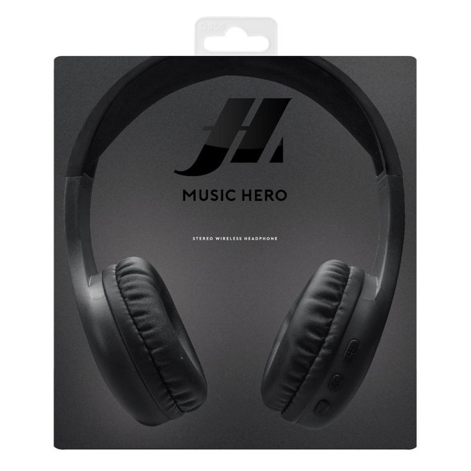 SBS Music Hero - Sztereó vezeték nélküli fejhallgató mikrofonnal, fekete