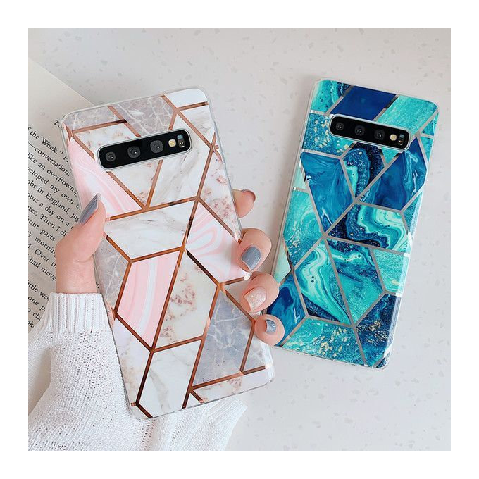 Tech-Protect - Márvány tok iPhone SE 2020/8/7 készülékhez, rózsaszín