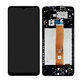 Samsung Galaxy A12 A125F, A022F - LCD Kijelző + Érintőüveg + Keret (Black) - GH82-24490A, GH82-24491A Genuine Service Pack