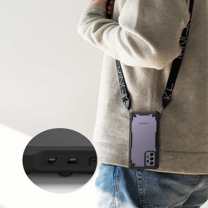 Ringke - Fusion X tok Samsung Galaxy A72 5G készülékhez, fekete