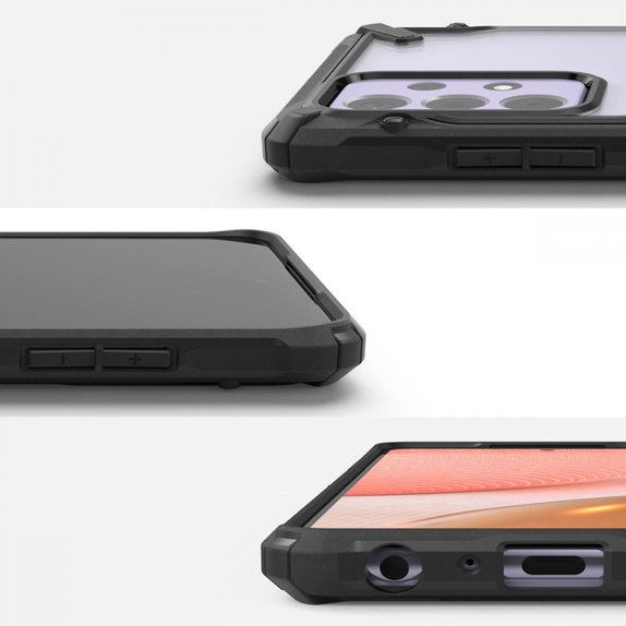 Ringke - Fusion X tok Samsung Galaxy A72 5G készülékhez, fekete