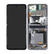 Samsung Galaxy Z Flip 5G F707B - LCD Kijelző + Érintőüveg + Keret (Mystic Gray) - GH82-23351A Genuine Service Pack