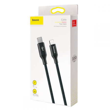 Baseus - Lightning / USB-C Kábel (1m), fekete