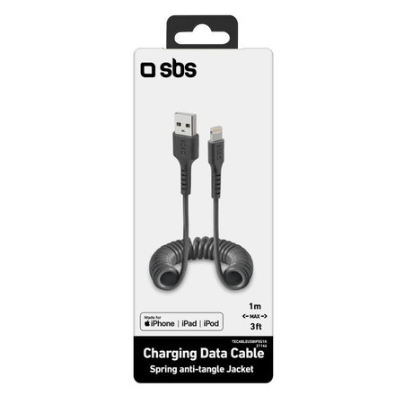 SBS - Lightning / USB Kábel (1m), fekete