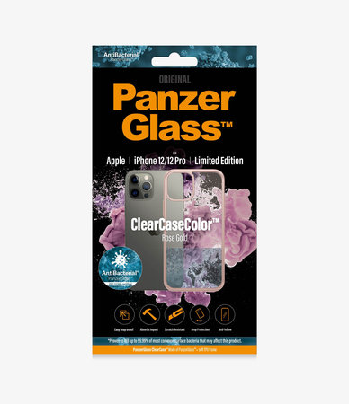PanzerGlass - ClearCase AB tok iPhone 12/12 Pro készülékhez, rózsaszínű
