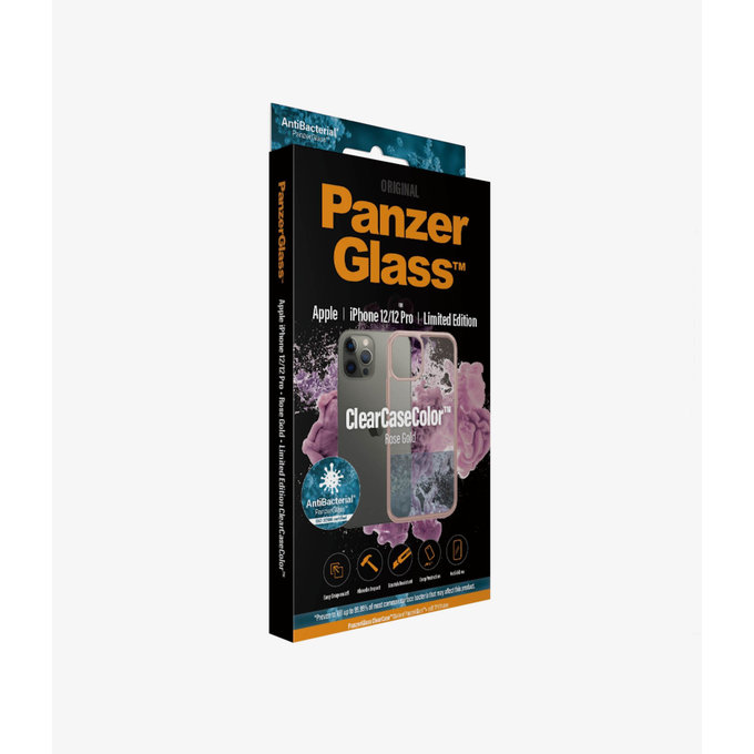 PanzerGlass - ClearCase AB tok iPhone 12/12 Pro készülékhez, rózsaszínű