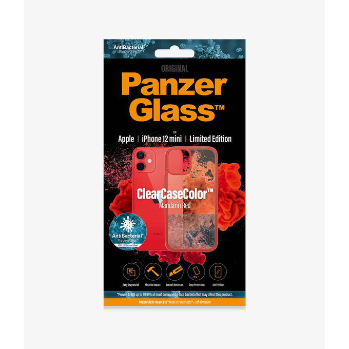 PanzerGlass - Tok ClearCase AB - iPhone 12 mini, red