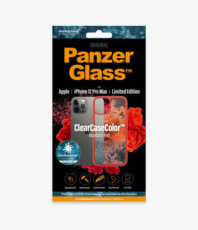 PanzerGlass - Tok ClearCase AB - iPhone 12 Pro Max, red