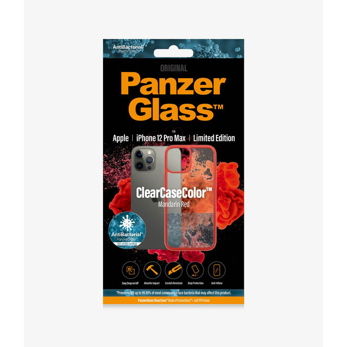 PanzerGlass - Tok ClearCase AB - iPhone 12 Pro Max, red
