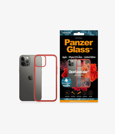 PanzerGlass - Tok ClearCase AB - iPhone 12 Pro Max, red