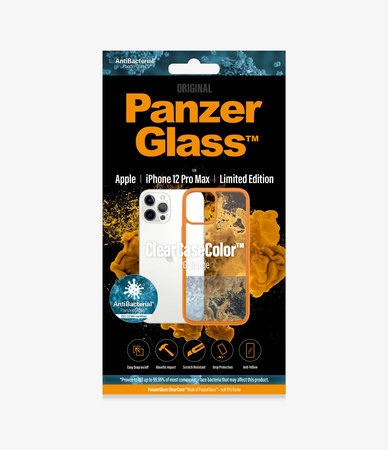 PanzerGlass - Tok ClearCase AB - iPhone 12 Pro Max, orange