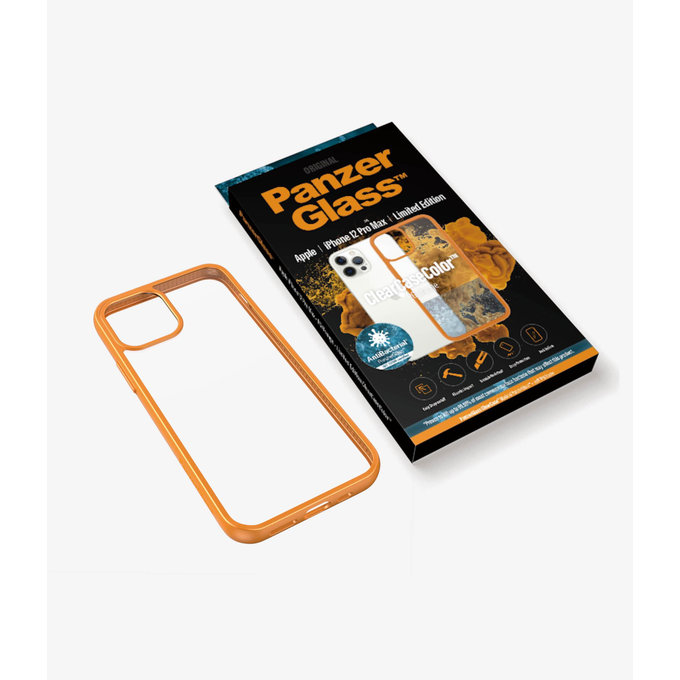 PanzerGlass - Tok ClearCase AB - iPhone 12 Pro Max, orange