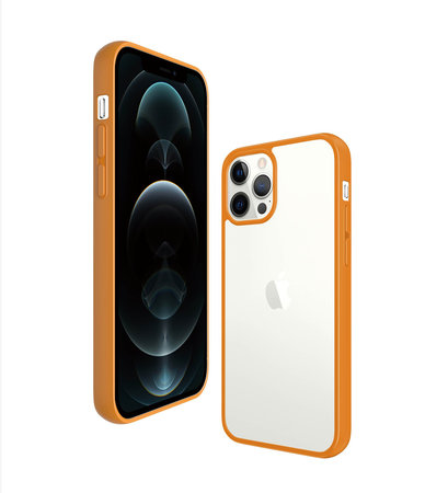 PanzerGlass - Tok ClearCase AB - iPhone 12 Pro Max, orange