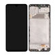 Samsung Galaxy A22 A225F - LCD Kijelző + Érintőüveg + Keret (Black) - GH82-25944A, GH82-26047A Genuine Service Pack