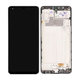 Samsung Galaxy M32 M325F - LCD Kijelző + Érintőüveg + Keret (Black) - GH82-25981A, GH82-26193A Genuine Service Pack