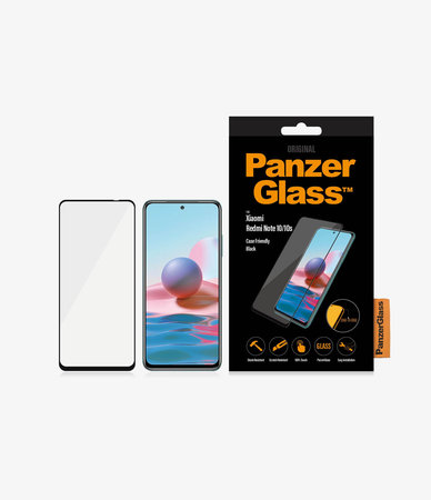 PanzerGlass - Edzett Üveg Case Friendly - Xiaomi Redmi Note 10, 10S, fekete