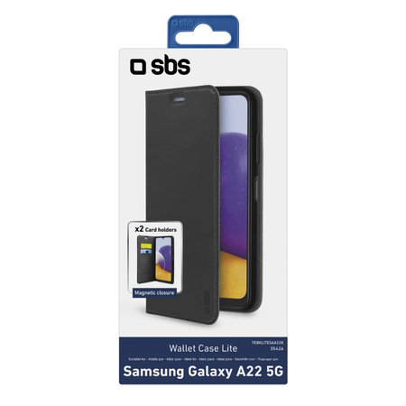 SBS - Tok Book Wallet Lite - Samsung Galaxy A22 5G, fekete