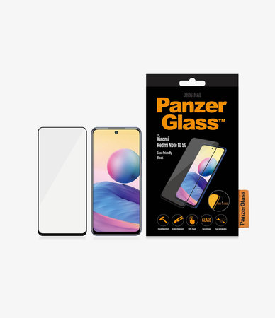 PanzerGlass - Edzett Üveg Case Friendly - Xiaomi Redmi Note 10 5G, fekete