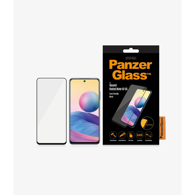 PanzerGlass - Edzett Üveg Case Friendly - Xiaomi Redmi Note 10 5G, fekete