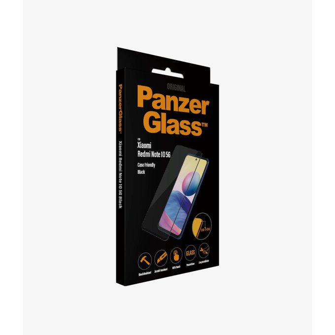 PanzerGlass - Edzett Üveg Case Friendly - Xiaomi Redmi Note 10 5G, fekete
