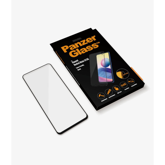 PanzerGlass - Edzett Üveg Case Friendly - Xiaomi Redmi Note 10 5G, fekete