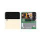 Samsung Galaxy Z Flip 3 F711B - LCD Kijelző + Érintőüveg + Keret (Külső) (Cream) - GH97-26773B Genuine Service Pack
