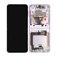 Samsung Galaxy Z Flip 3 F711B - LCD Kijelző + Érintőüveg + Keret (Lavender) - GH82-26273D, GH82-27244D Genuine Service Pack