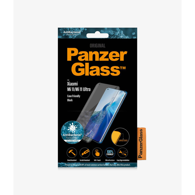 PanzerGlass - Edzett Üveg Case Friendly AB - Xiaomi Mi 11, Mi 11 Ultra, fekete