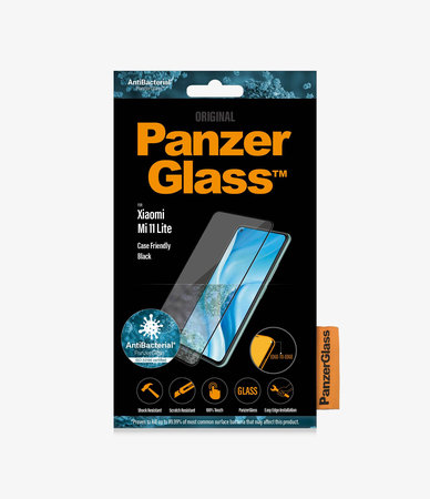PanzerGlass - Edzett Üveg Case Friendly - Xiaomi Mi 11 Lite, fekete