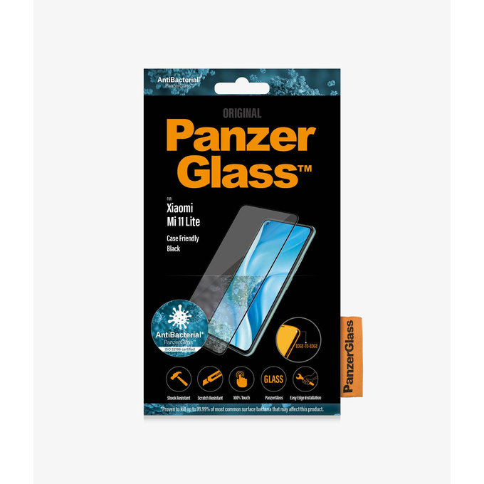 PanzerGlass - Edzett Üveg Case Friendly - Xiaomi Mi 11 Lite, fekete