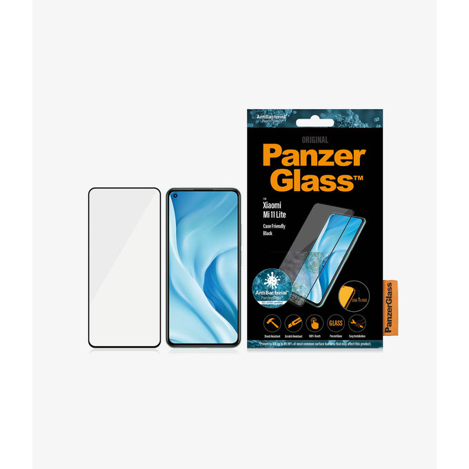 PanzerGlass - Edzett Üveg Case Friendly - Xiaomi Mi 11 Lite, fekete