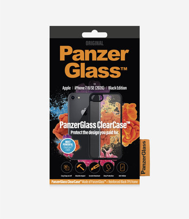 PanzerGlass - Tok ClearCase - iPhone 7, 8, SE 2020 és SE 2022, black