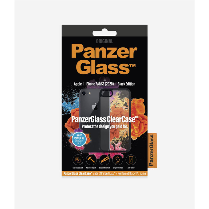 PanzerGlass - Tok ClearCase - iPhone 7, 8, SE 2020 és SE 2022, black