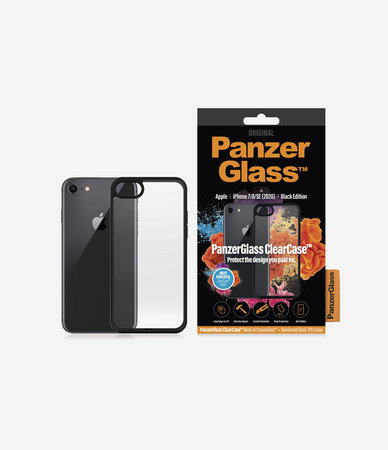 PanzerGlass - Tok ClearCase - iPhone 7, 8, SE 2020 és SE 2022, black