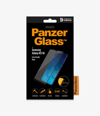 PanzerGlass - Edzett Üveg Case Friendly - Samsung Galaxy A22 5G, fekete