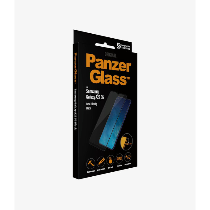 PanzerGlass - Edzett Üveg Case Friendly - Samsung Galaxy A22 5G, fekete