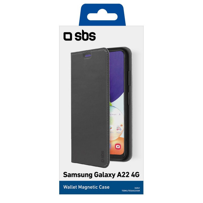 SBS - Tok Book Wallet Lite - Samsung Galaxy A22, fekete