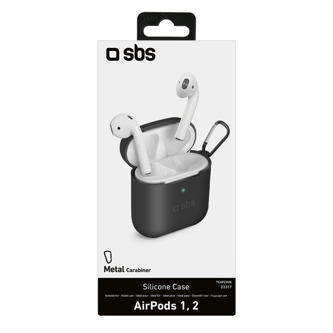SBS - Silicon Tok - Apple AirPods 2016, AirPods 2019, fekete