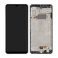 Samsung Galaxy A32 A325F - LCD Kijelző + Érintőüveg + Keret (Awesome Black) - GH82-25566A, GH82-25579A Genuine Service Pack
