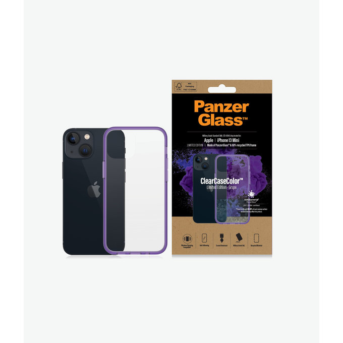 PanzerGlass - Tok ClearCaseColor AB - iPhone 13 mini, grape