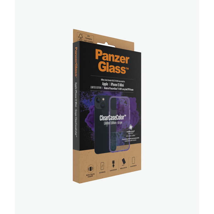 PanzerGlass - Tok ClearCaseColor AB - iPhone 13 mini, grape