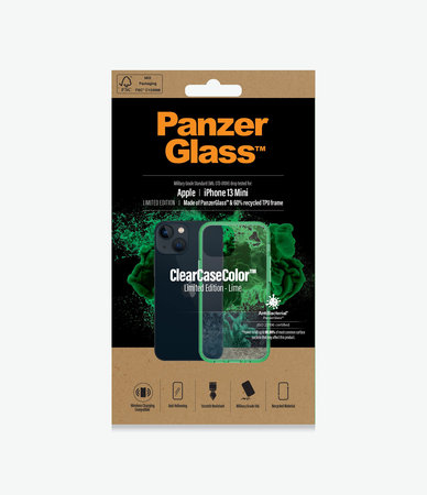PanzerGlass - Tok ClearCaseColor AB - iPhone 13 mini, lime