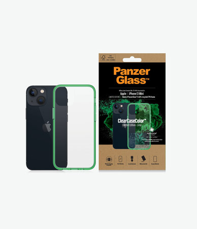 PanzerGlass - Tok ClearCaseColor AB - iPhone 13 mini, lime