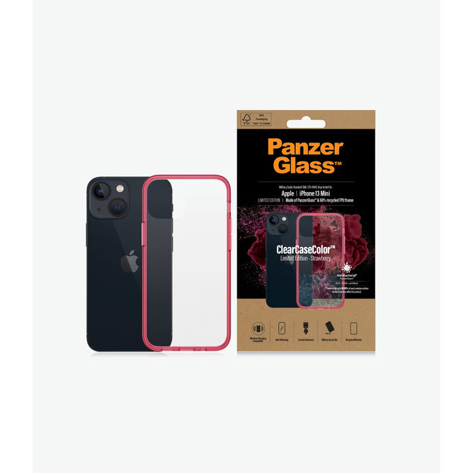 PanzerGlass - Tok ClearCaseColor AB - iPhone 13 mini, strawberry