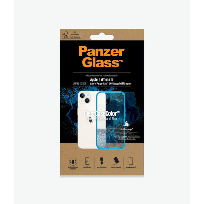 PanzerGlass - Tok ClearCaseColor AB - iPhone 13, bondi blue
